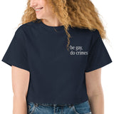 Be Gay Do Crimes Champion crop top